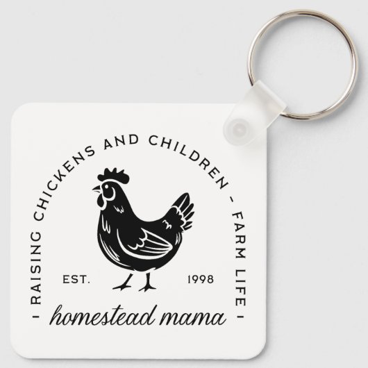 ホームステダーチキンママおもしろいママ引用文 キーホルダー (裏面)