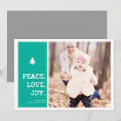 ホームステッドホリデーフォトカードブルー シーズンカード (正面/裏面)