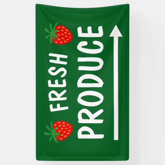 ホームステッド市場の新鮮な農産物のバナーの看板 横断幕 (縦)