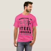 ホームステッド鉄鋼労働者 - ペンシルベニア州 - ヴィンテージD Tシャツ (正面フル)