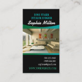 ホームステージャインテリアデザイナ写真テンプレート 名刺 (正面)