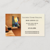 ホームステージングまたはインテリアデザインの名刺 名刺 (裏面)