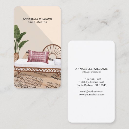 ホームステージングヴィンテージ  名刺 (正面/裏面)