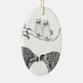 ホームストロンガーSWFL EAGLE NEST I DO 与え A HOOT セラミックオーナメント (右)
