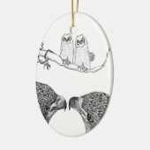 ホームストロンガーSWFL EAGLE NEST I DO 与え A HOOT セラミックオーナメント (左)