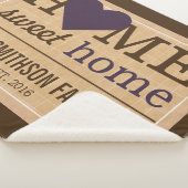 ホームスパーソナライズされたイートホームファミリーウェルカムサイン シェルパブランケット (3/4)