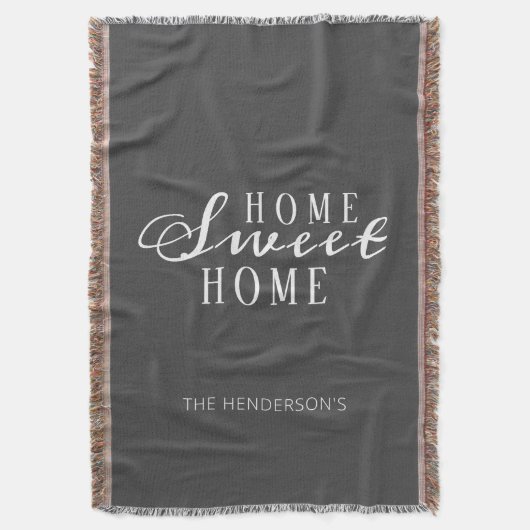ホームスモダンイートホームカップルズ引っ越し祝いパーティーカスタム スローブランケット (正面縦)