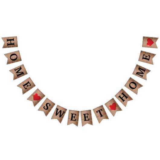 ホームス素朴イートホームハートハウスウォーミング バンティングフラッグ (全)