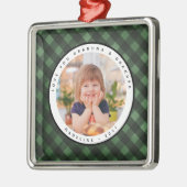 ホームス素朴プン国写真祖父母 メタルオーナメント (左)