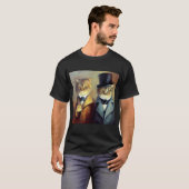 ホームズとワトソンとしての猫たち Tシャツ (正面フル)