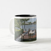 ホームズアンド波止場ズオンカナルマルコアイランドフロリダ ツートーンマグカップ (正面左)