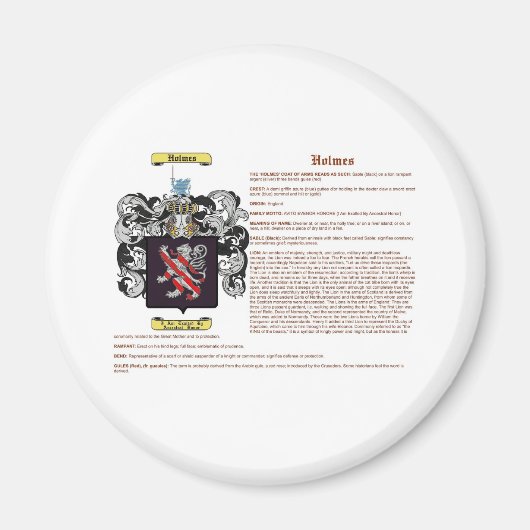 ホームズ(英語（意味）) マグネット (正面)