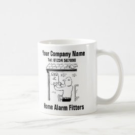 ホームセキュリティの取り付けとアラームの取付け コーヒーマグカップ