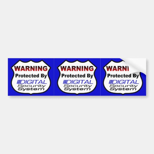 ホームセキュリティーのステッカーのステッカー3/Sheetの耐久財ように バンパーステッカー (正面)