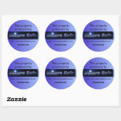 ホームセキュリティ監視ステッカー ラウンドシール (シート)