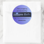 ホームセキュリティ監視ステッカー ラウンドシール (バッグ)