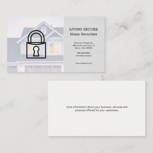 ホームセキュリティ 名刺 (正面/裏面)