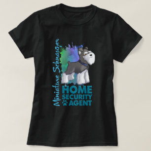 ホームセキュリティ Salt n Pepper Minitua Schnauzer Tシャツ