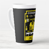 ホームセルフビルドのお祝い カフェラテマグ (左アングル)