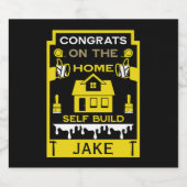 ホームセルフビルドのお祝い スパークリングワインラベル (シングルラベル)