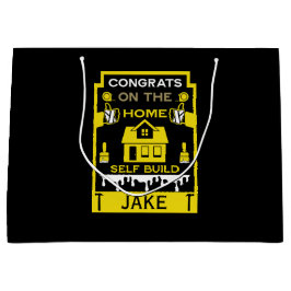 ホームセルフビルドのお祝い ラージペーパーバッグ