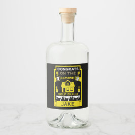 ホームセルフビルドのお祝い リキュールボトルラベル