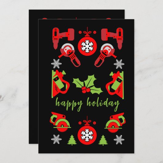 ホームセンターのクリスマスプレゼント シーズンカード (正面/裏面)