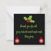 ホームセンターのクリスマスプレゼント ノートカード (裏面)