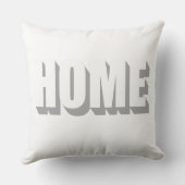 ホームタイポグラフィミニマルシンプルグレモダンイ白 クッション (裏面)