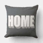 ホームタイポグラフィミニマルシンプルグレモダンイ白 クッション (正面)