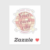 ホームタウンお気に入りのの名前の装飾 シール (シート)