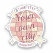 ホームタウンお気に入りのの名前の装飾 シール (正面)