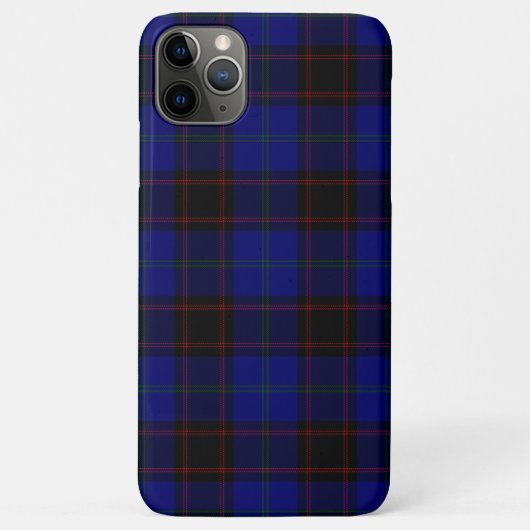 ホームタータンチェックブルーブラックプレイド Case-Mate iPhoneケース (裏面)