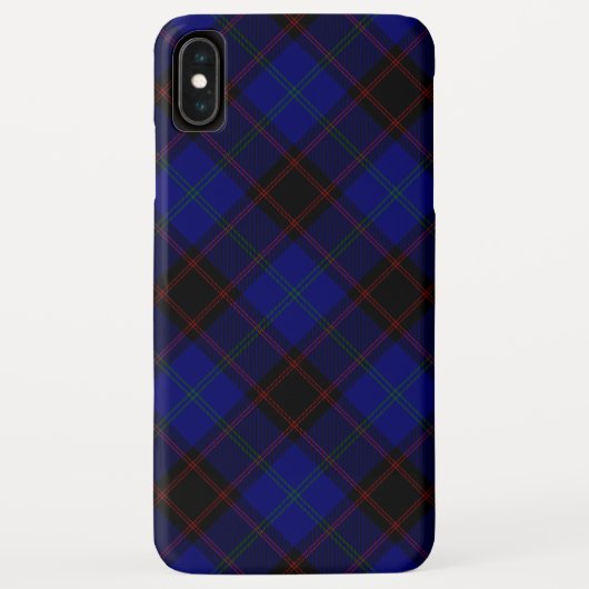ホームタータンチェックブルーブラックプレイド Case-Mate iPhoneケース (裏面)