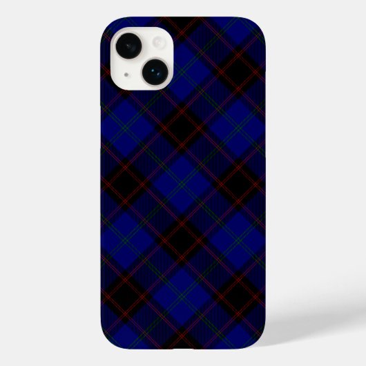ホームタータンチェックブルーブラックプレイド Case-Mate iPhoneケース (裏面)