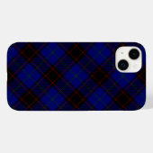 ホームタータンチェックブルーブラックプレイド Case-Mate iPhoneケース (裏面 (横))