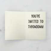 ホームダウンスローダウンパーティの招待状カード 招待状 (内部)