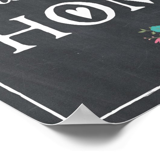 ホームチョークのような場所がないフローラポスター ポスター (角)