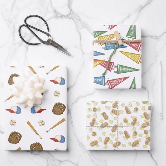 ホームチームオープニングデイベースボールオールドファッションド ラッピングペーパーシート (正面)