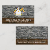 ホームツール |ウッドロックの背景 名刺 (正面/裏面)