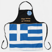 ホームテイスト、ギリシャ国旗、ギリシャ/アテネ料理 エプロン (正面)