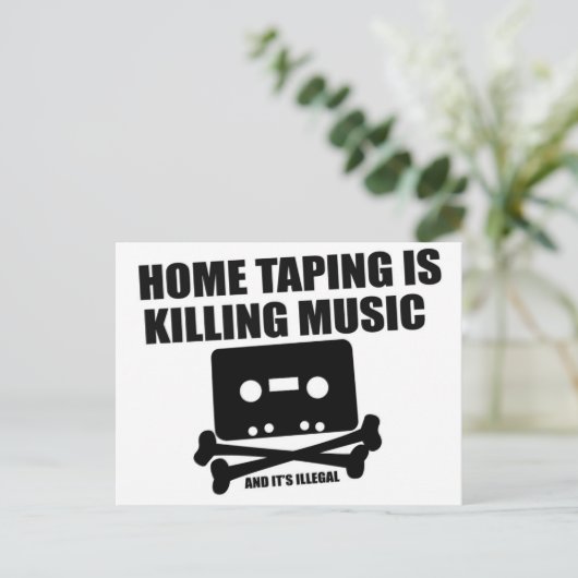 ホームテーピングが音楽を殺している! ポストカード (スタンド正面)