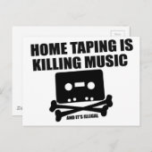 ホームテーピングが音楽を殺している! ポストカード (正面/裏面)