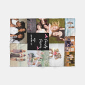 ホームデコパーソナライズされたー写真毛布コラージュ フリースブランケット (正面(横))