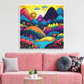 ホームデコレーションお洒落抽象芸術ボホ自然 キャンバスプリント (インサイチュ (リビング))