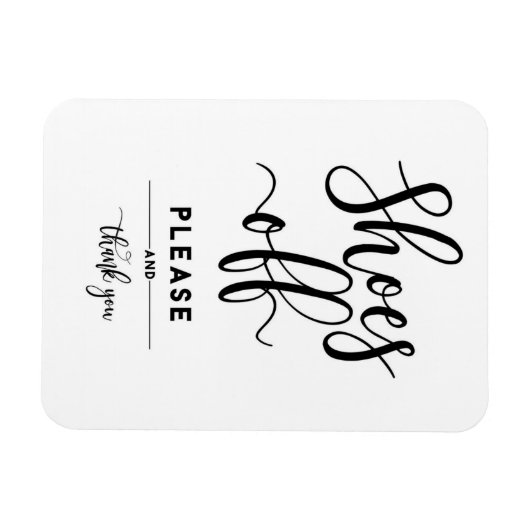 ホームデコールシューズをお脱ぎいただき、ありがとうございます マグネット (横)