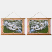 ホームデコールトレンディーダックスポンドライフ 吊り下げ型タペストリー (ダブル)