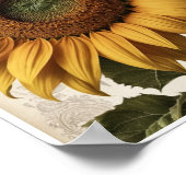 ホームデコールフレッシュヒマワリの花の壁アートポスター ポスター (角)