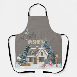 ホームデコールームクリスマスギフトエプロン 冬の願い エプロン