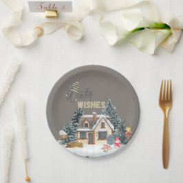 ホームデコ用ウィンターワイシンクリスマスギフト ワイン ペーパープレート